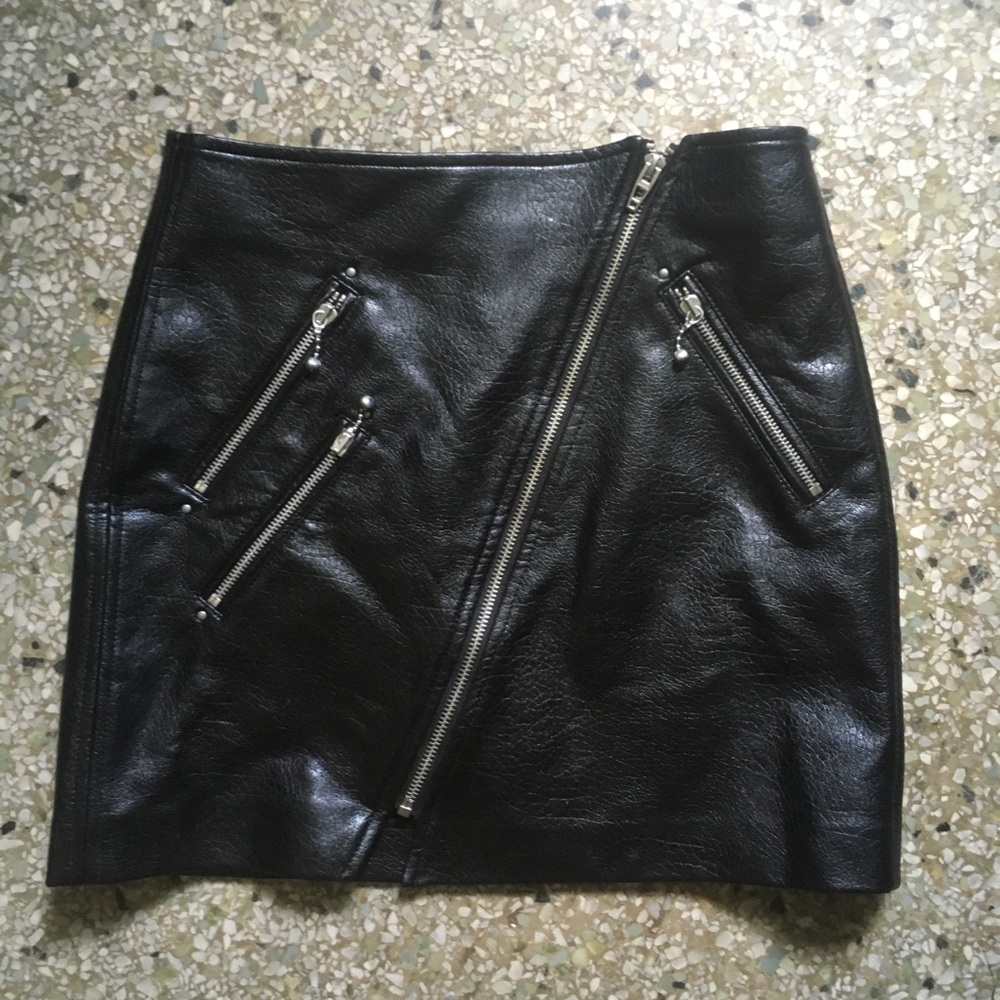 Blank NYC Vegan Black Leather Skirt
